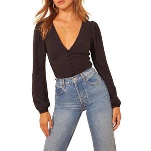 Reformation Nell Long Sleeve Top